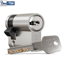 TITAN i6 nikkel 10-31 biztonsági félbetét (5db kulcs +kódkártya)