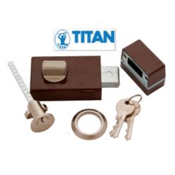 Titan másodzár 784 - Barna (3db kulcs)