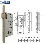 Titan bevésőzár DIN WC 406/55-72 uni. Festett