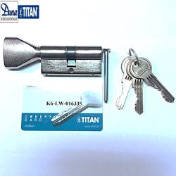 TITAN K6 nikkel 31-31 gombos zárbetét (3db kulcs)